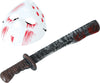 GP20057 – Halloween Maske Mit Horror Machete – Farbe: Weiß