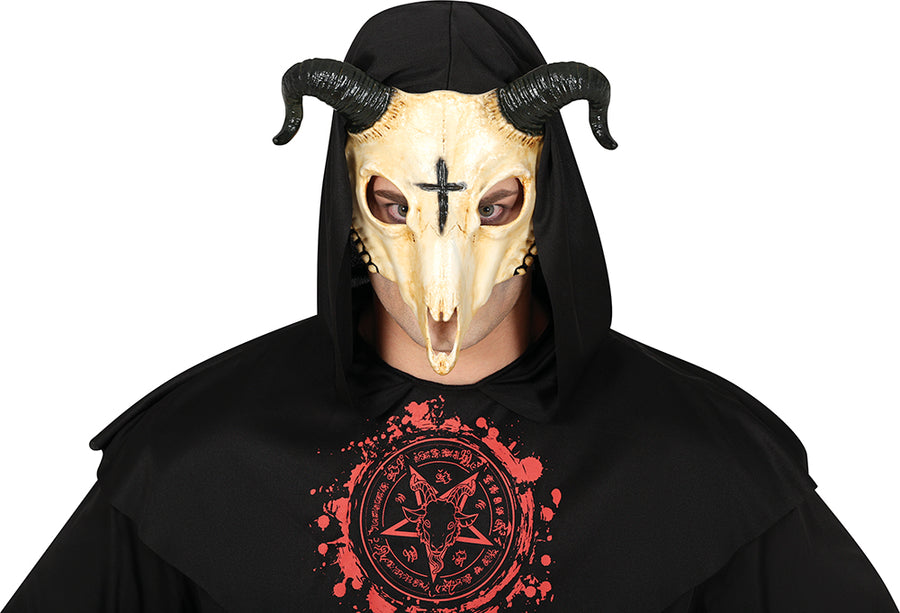 GP20061 – Tier Skelett Schädel Maske Halloween – Farbe: Beige, Ansicht 2