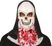 Horror Nonne Maske für Erwachsene mit Schleier, Bild 1