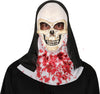 GP20064 – Skelett Nonne Halloween Blutige Horror Maske – Farbe: Beige, Mehrfarbig