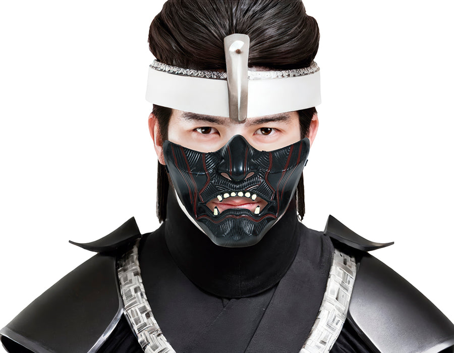 GP20067 – Ninja Halbmaske Samurai Krieger – Farbe: Mehrfarbig, Ansicht 2