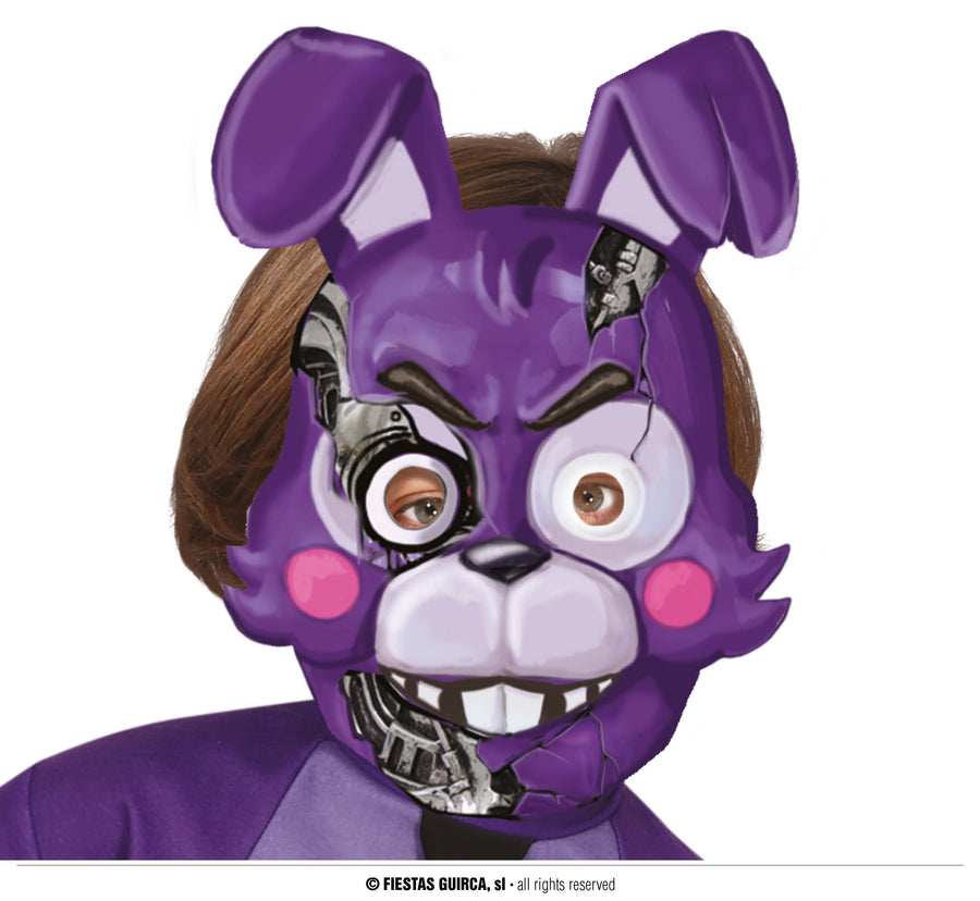 Killer Hase Maske für Kinder lila
