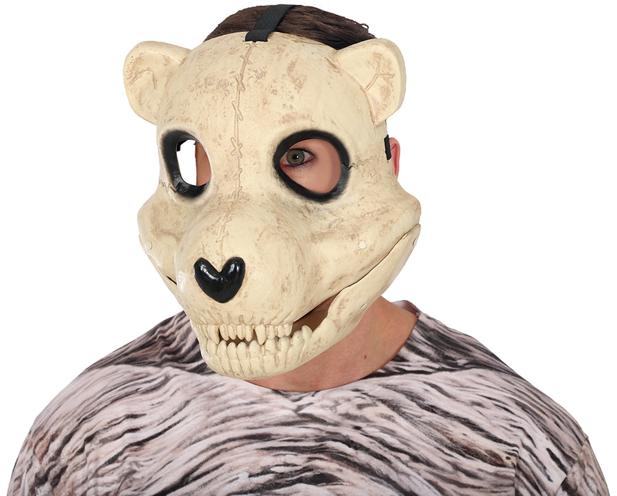 GP20074 – Bär Skelett Maske Halloween – Farbe: Beige, Ansicht 2