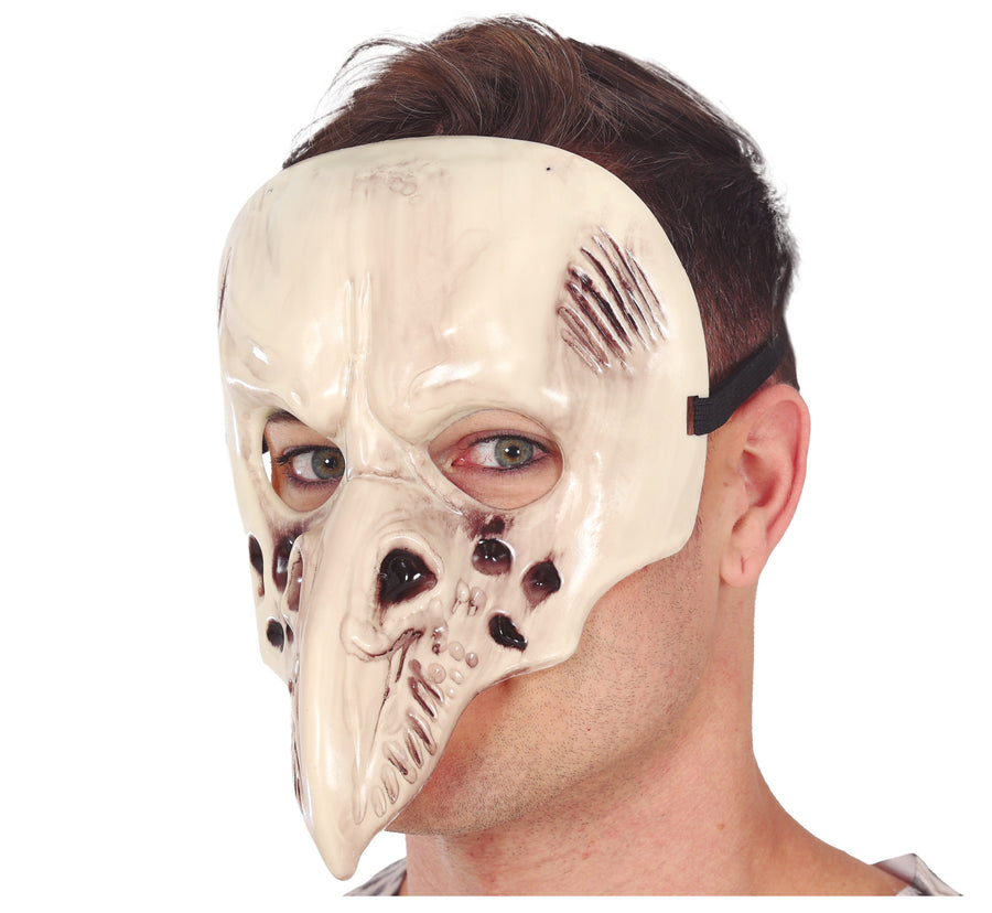 Raben Schädel Maske für Erwachsene mit Schnabel