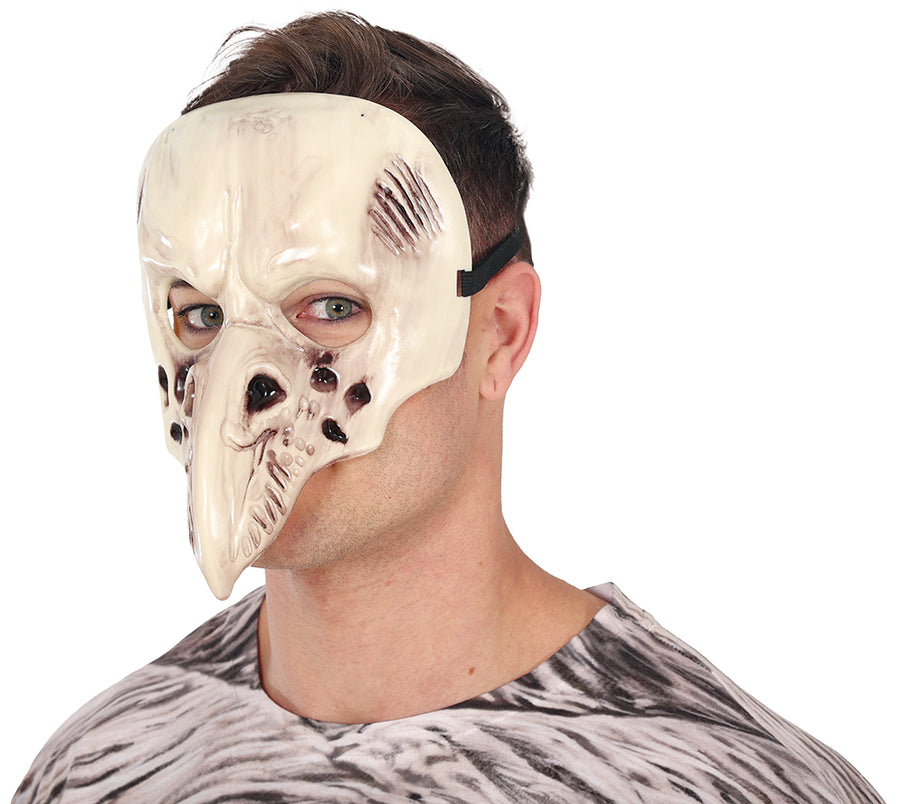 GP20075 – Tierisch Skelett Maske Halloween Rabe – Farbe: Beige, Ansicht 2