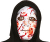 GP20082 – Halloween Blutige Geistermaske Schaurige – Farbe: Weiß / Rot