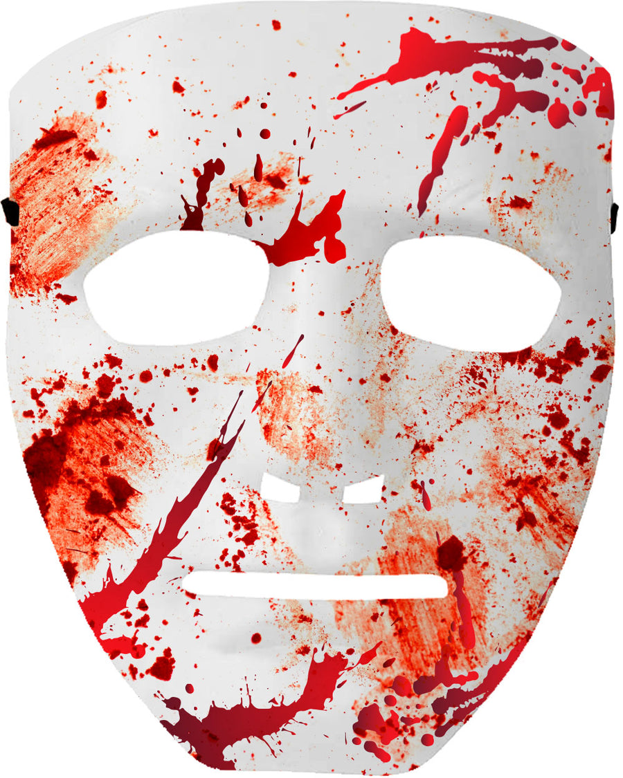 GP20082 – Halloween Blutige Geistermaske Schaurige – Farbe: Weiß / Rot, Ansicht 2