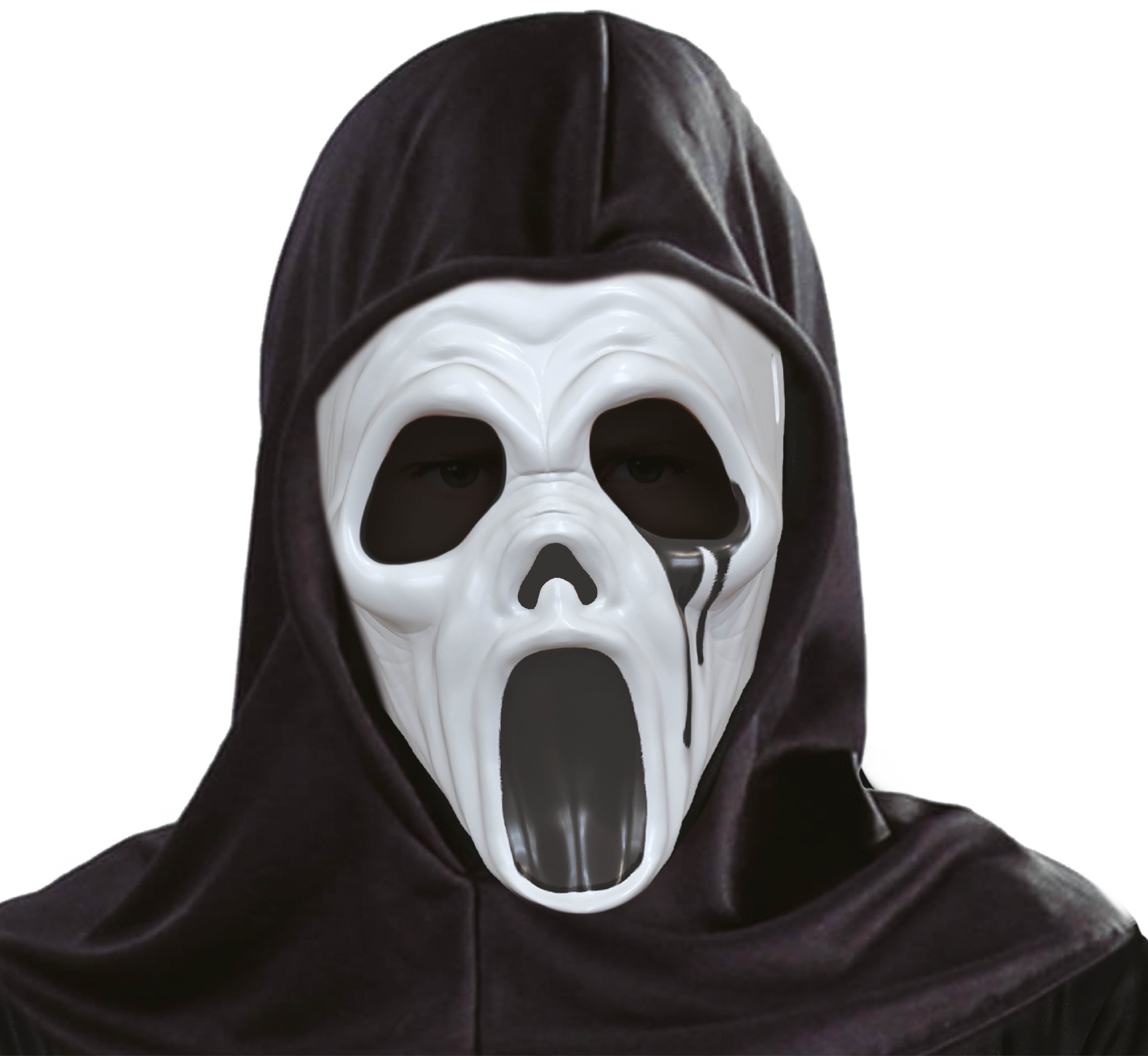 GP20085 – Gespenstische Halloween Maske Schaurige Geister – Farbe: Weiß