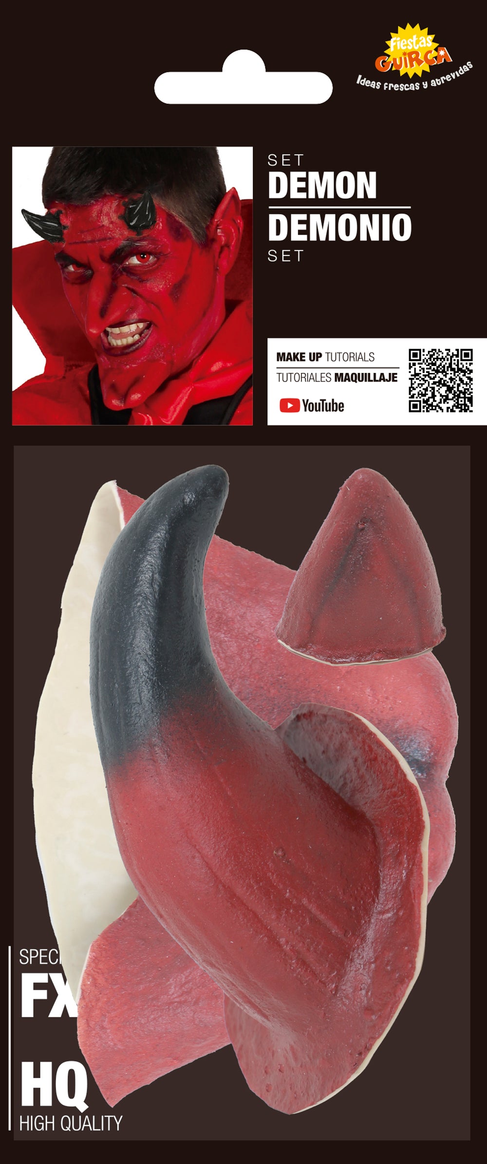 GP20304 – Dämon Teufel Set Halloween Horn – Farbe: Rot