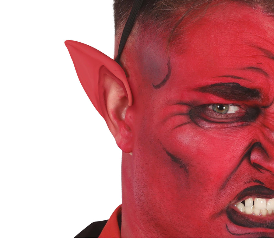 Dämonenohren für Erwachsene rot spitz