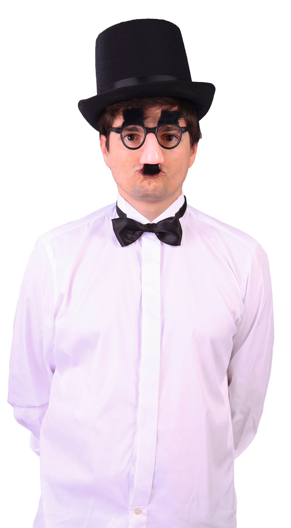 GP20320 – Karneval Humor Augenbrauen Brille Nase – Farbe: Schwarz