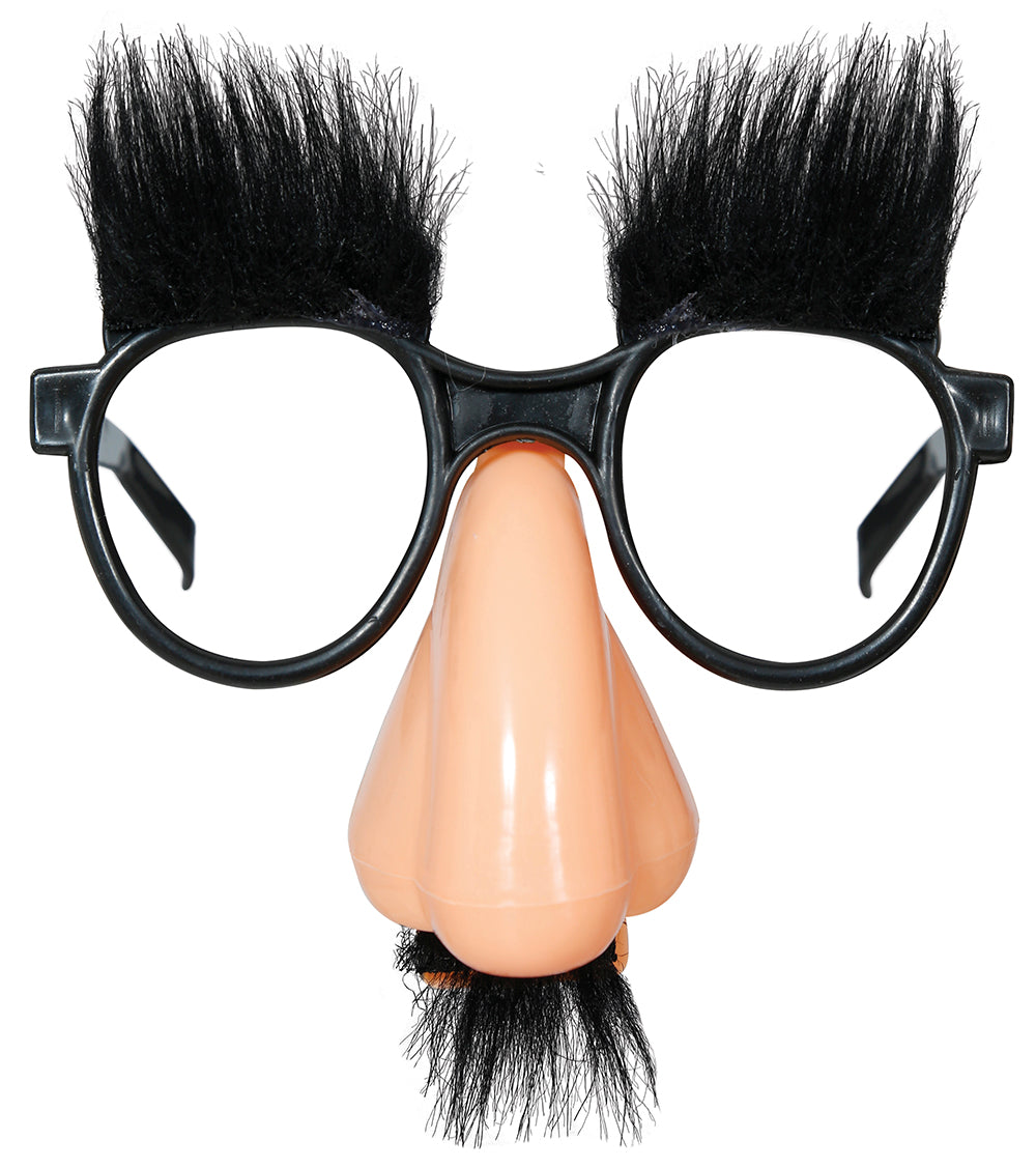 GP20320 – Karneval Humor Augenbrauen Brille Nase – Farbe: Schwarz