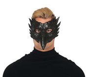 Eulen Halbmaske für Erwachsene schwarz, Bild 2