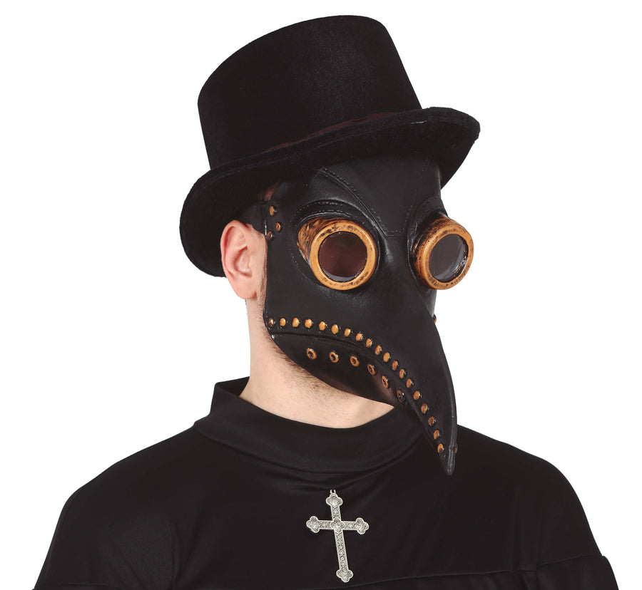 GP20504 – Steampunk Doktor Maske Mittelalter – Farbe: Schwarz, Ansicht 2
