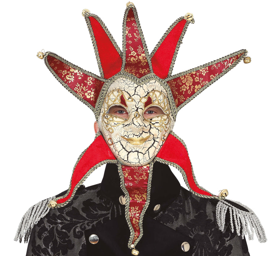 Karneval Jester Maske Venezianisch Rot