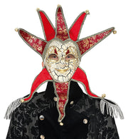 Karneval Jester Maske Venezianisch Rot, Bild 2