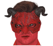 Teufel Halbmaske für Erwachsene mit Hörnern, Bild 2