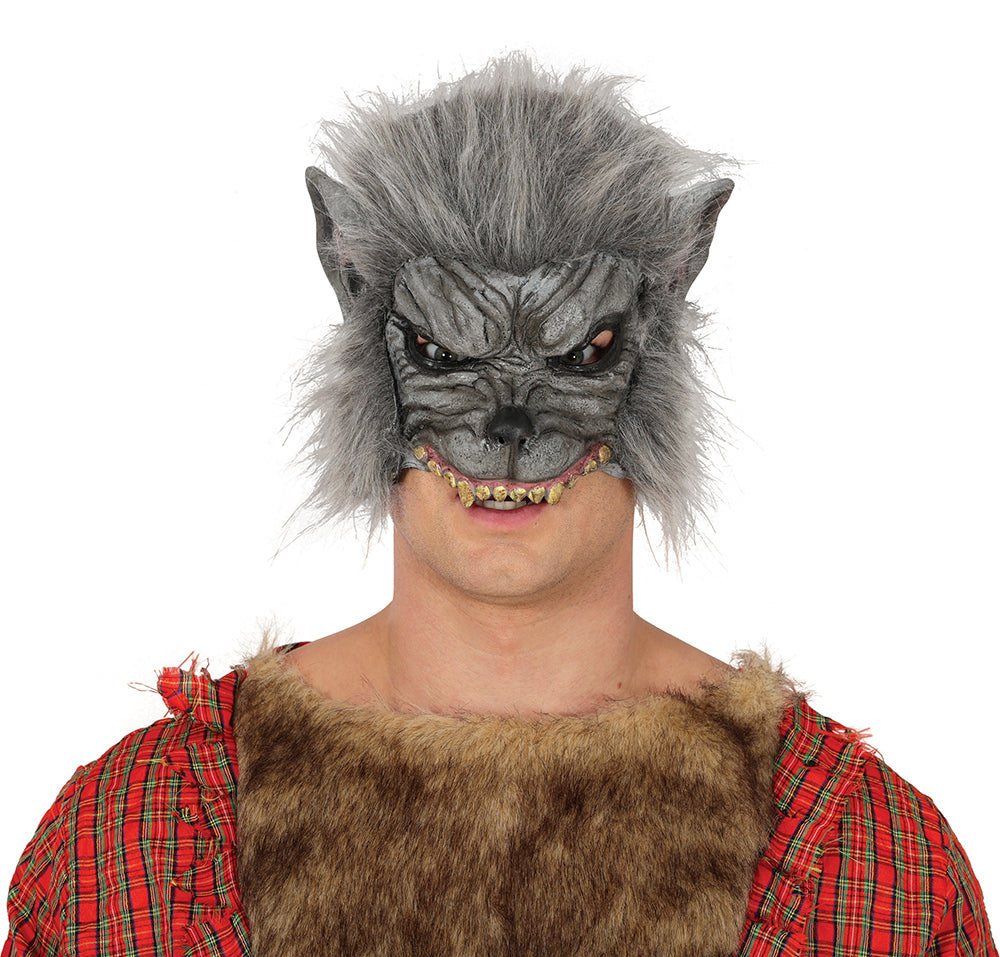GP20534 – Werwolf Monster Maske Wolfmann – Farbe: Grau