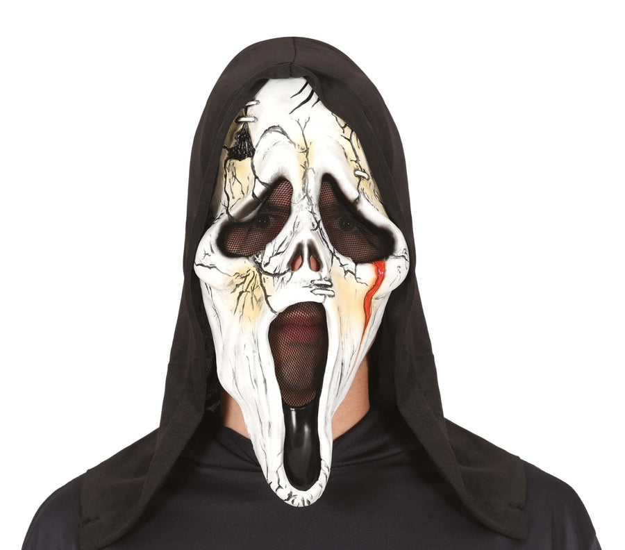 Latex Killer Maske für Erwachsene mit Kapuze