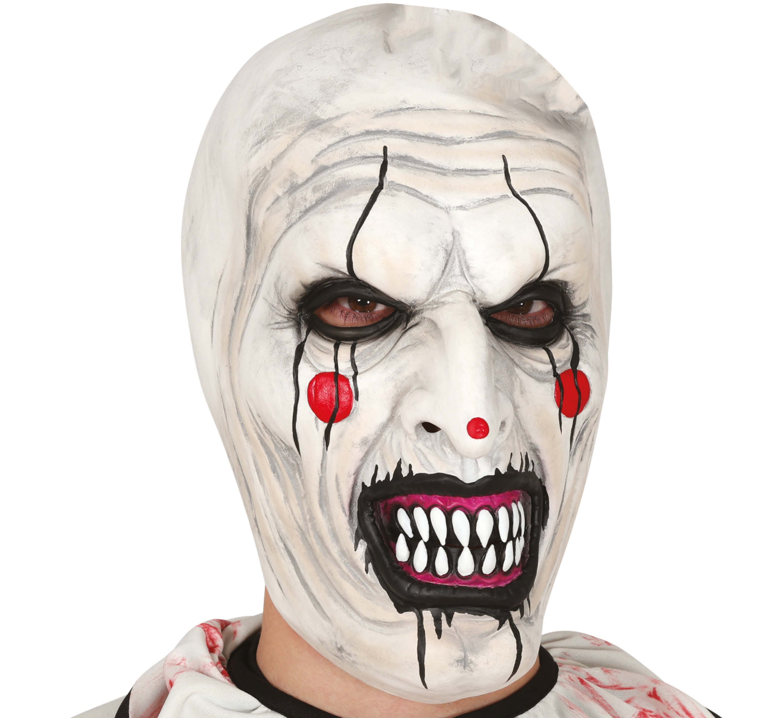 GP20540 – Clown Gruselmaske Halloween Horror – Farbe: Mehrfarbig