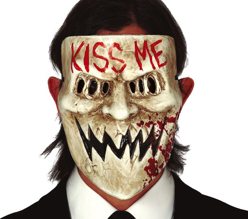 Kiss Me Horror Maske für Erwachsene Halloween