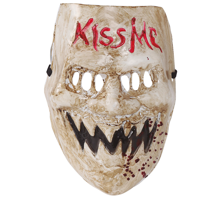 GP2268 – Halloween Gruselmaske Mit Schaurigem Design – Farbe: Beige, Ansicht 2