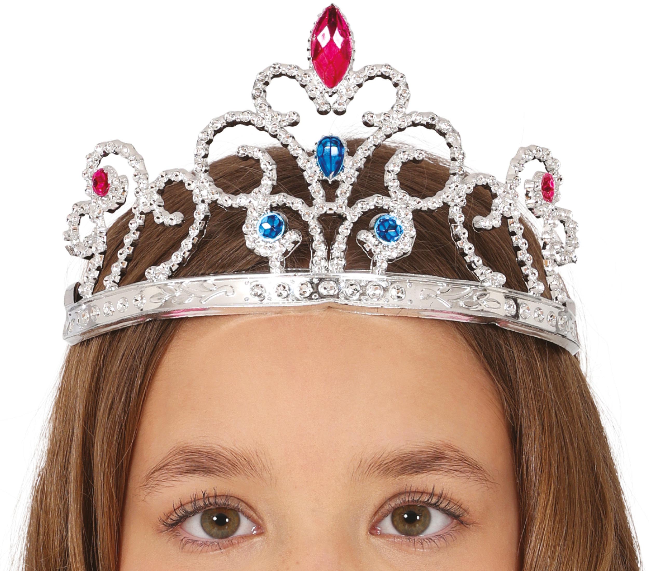 GP23001 – Prinzessin Krone Diadem Edelsteine – Farbe: Silber