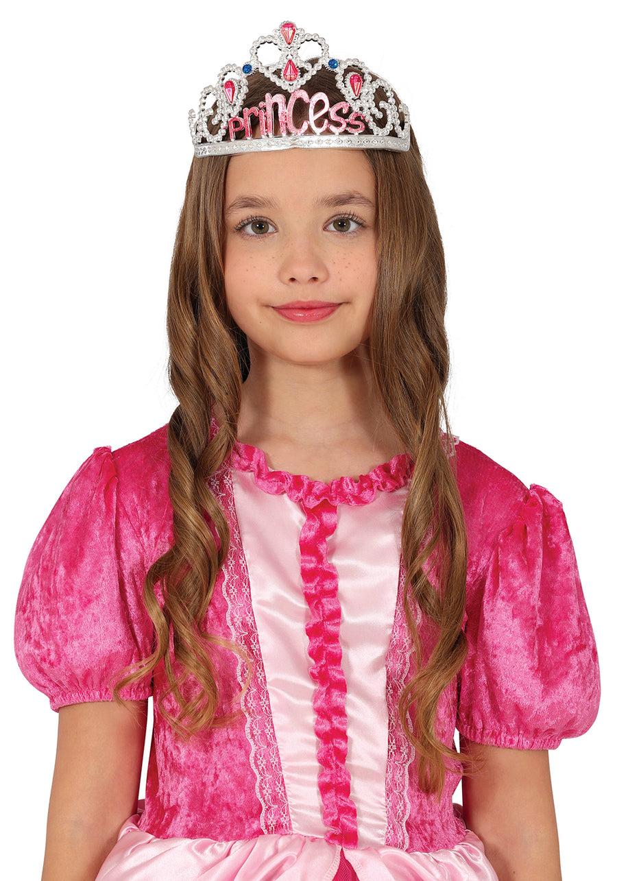 GP23002 – Prinzessin Diadem Glitzer Krone Magisch – Farbe: Silber, Ansicht 2