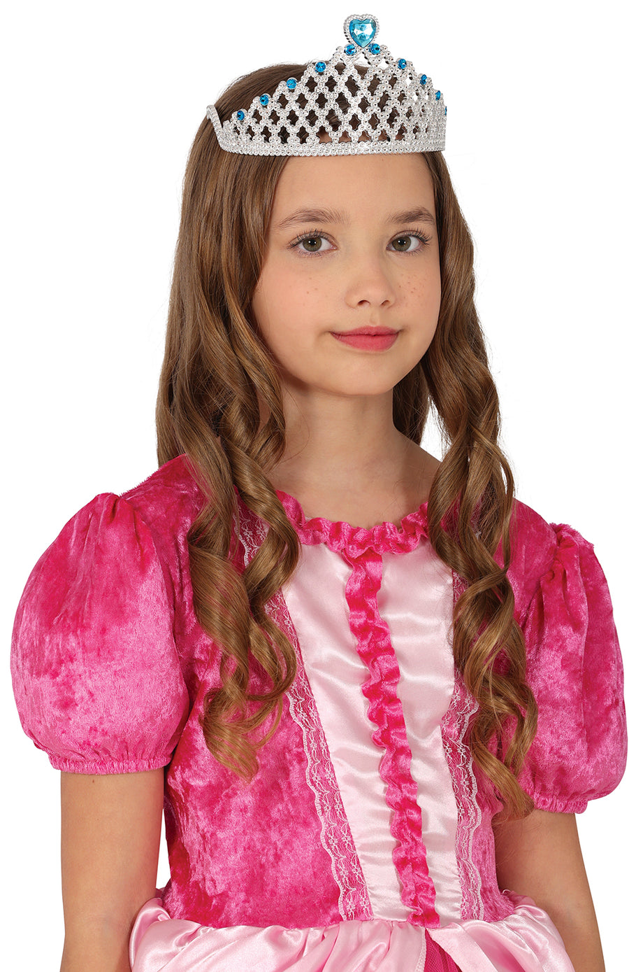 GP23004 – Prinzessin Diadem Blaues Herz Magisches – Farbe: Silber, Ansicht 2