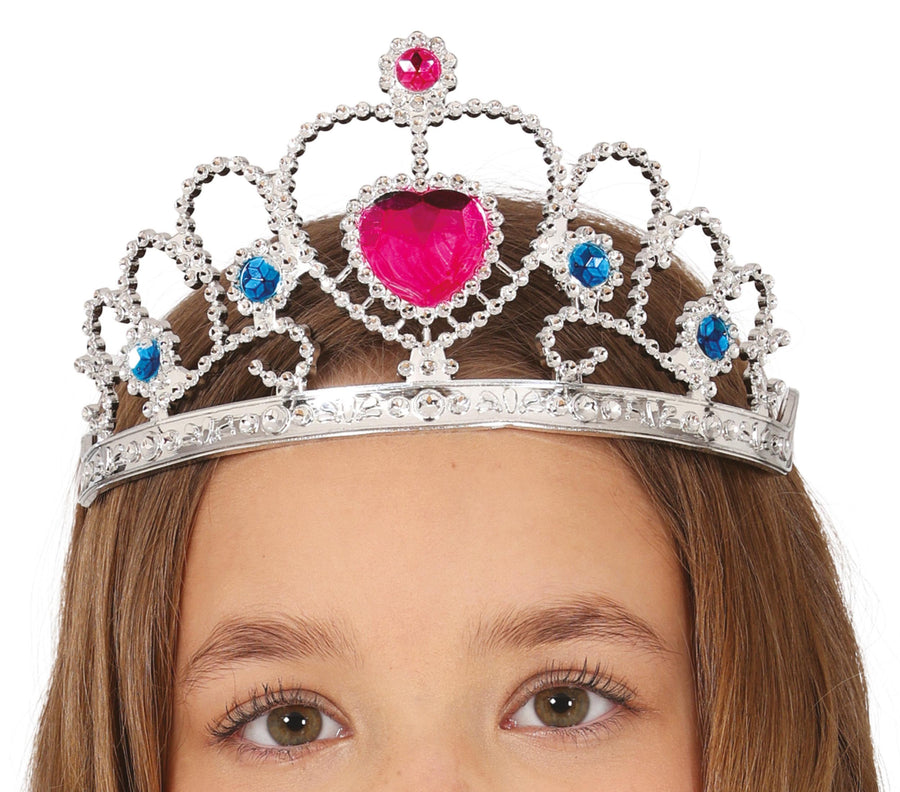 Prinzessin Diadem für Mädchen mit rosa Herz