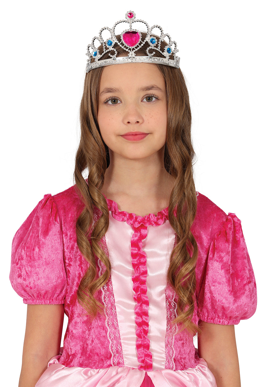 GP23005 – Prinzessin Krone Mittelalter Diadem – Farbe: Silber, Ansicht 2