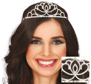 Braut Diadem für Damen silber mit Strass, Bild 1