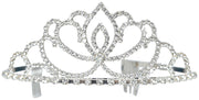 Braut Diadem für Damen silber mit Strass, Bild 3