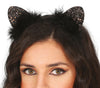 GP23011 – Katze Fledermaus Haarreif Glitzer – Farbe: Schwarz