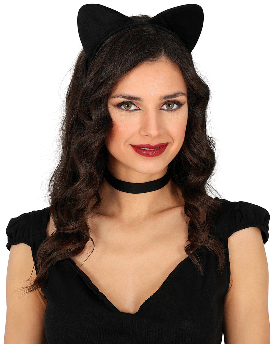 GP23013 – Katze Fledermaus Haarreif Schwarz Eleganz – Farbe: Schwarz, Ansicht 2