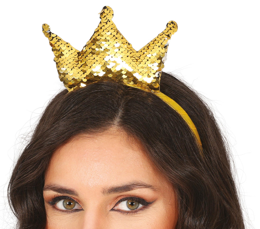 Prinzessin Haarreif Gold Krone Erwachsene