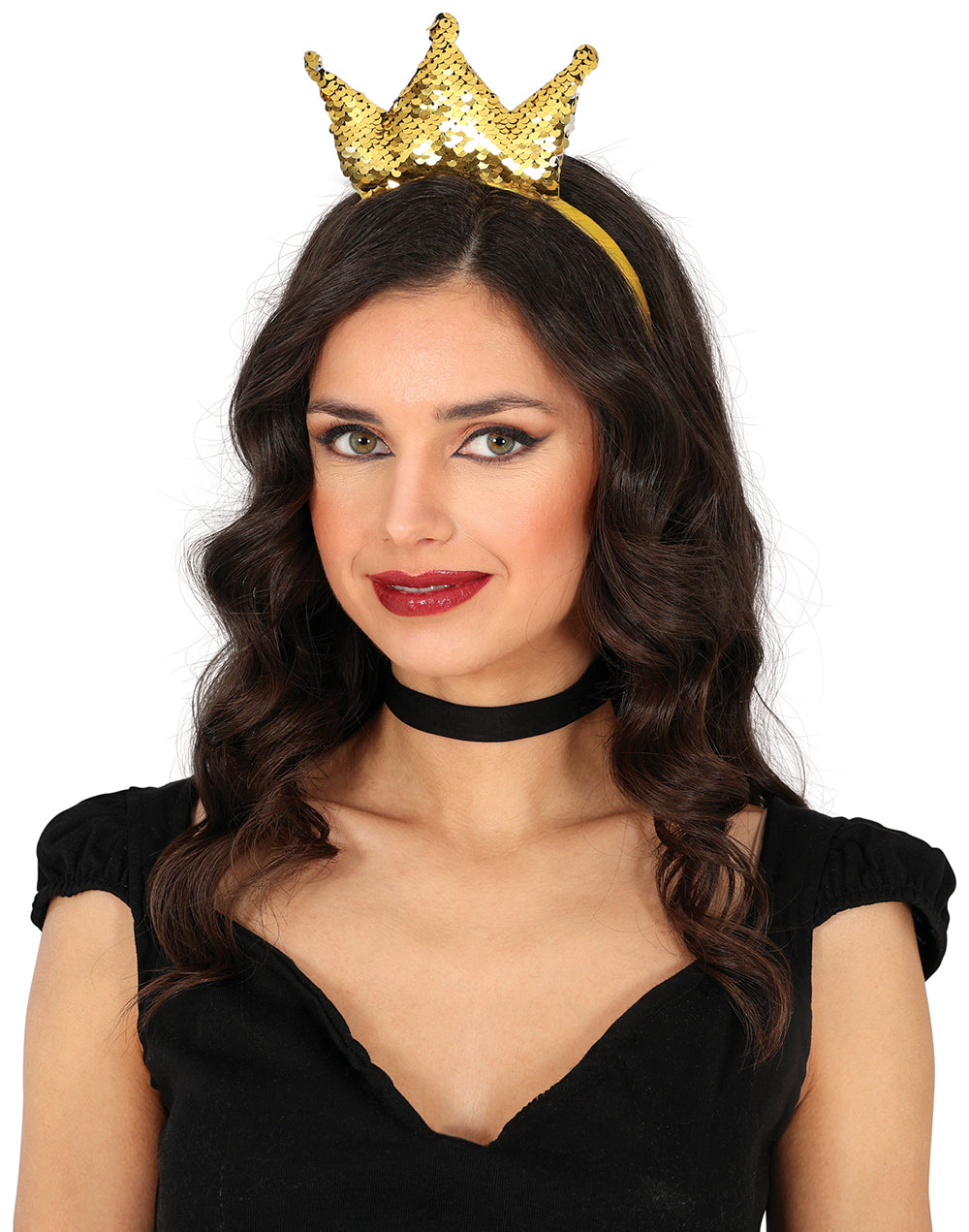 GP23017 – Prinzessin Haarreif Gold Krone Erwachsene – Farbe: Gold
