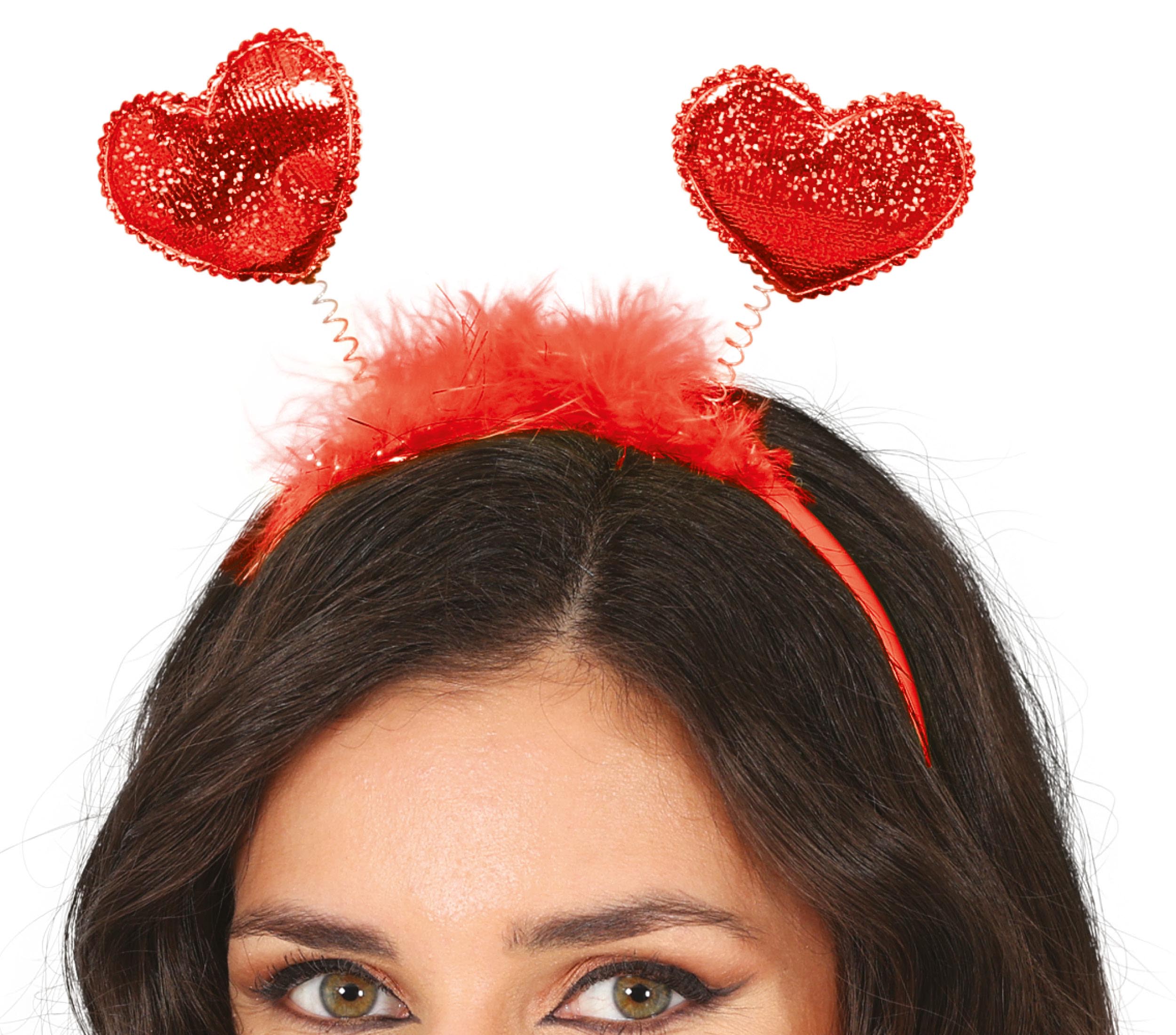 GP23018 – Herz Karneval Stirnband Funken Tiere – Farbe: Rot