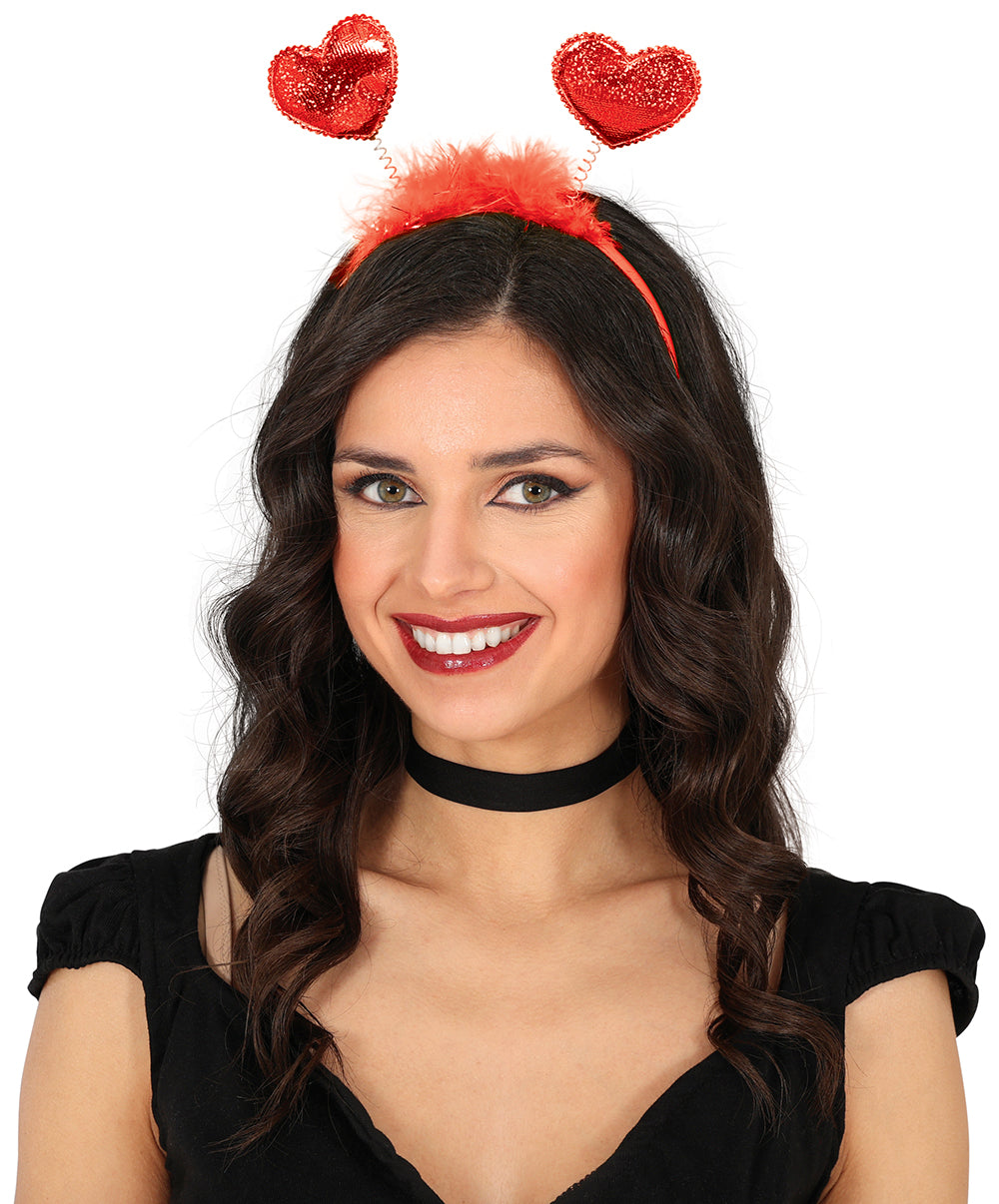 GP23018 – Herz Karneval Stirnband Funken Tiere – Farbe: Rot