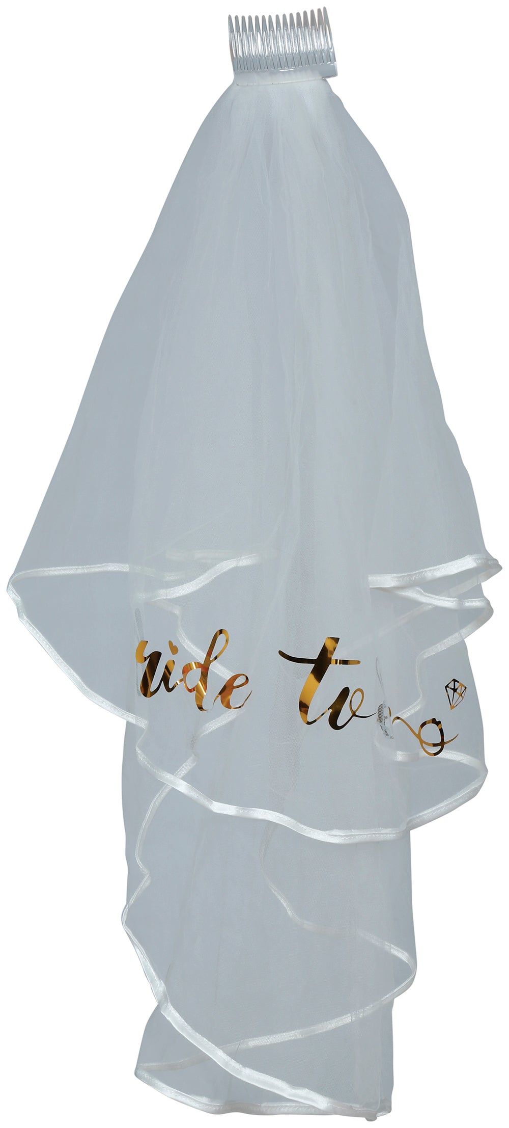 GP23023 – Junggesellenabschied Brautschleier 70 cm Hochzeit – Farbe: Weiß