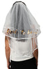 GP23023 – Junggesellenabschied Brautschleier 70 cm Hochzeit – Farbe: Weiß