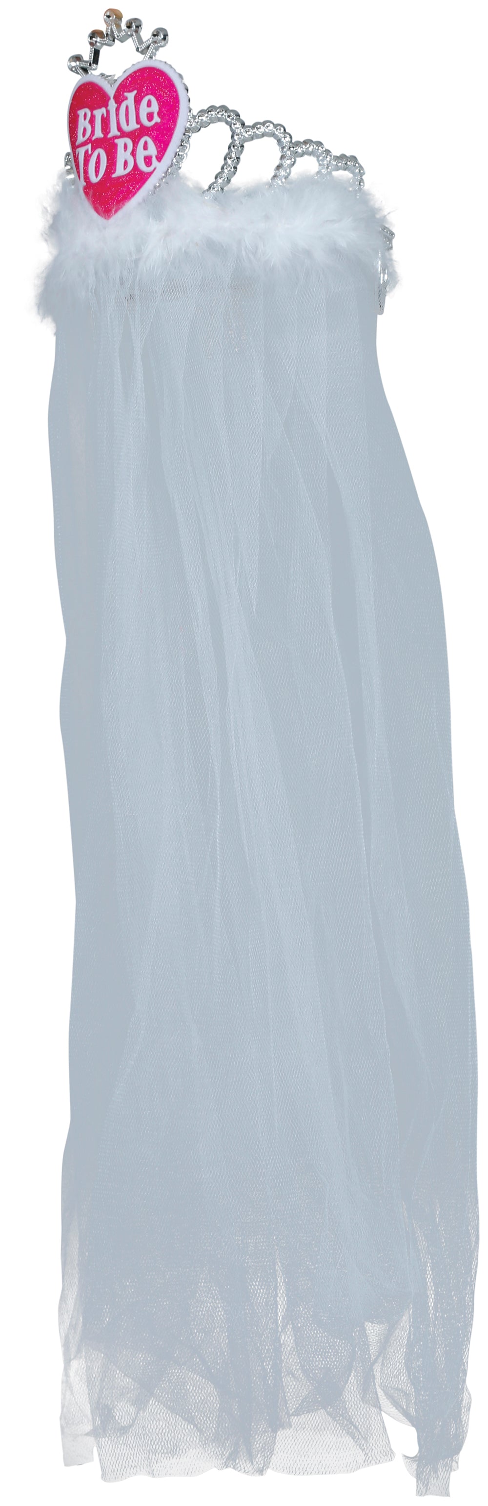 GP23024 – Junggesellenabschied Glamour Schleier Diadem – Farbe: Weiß