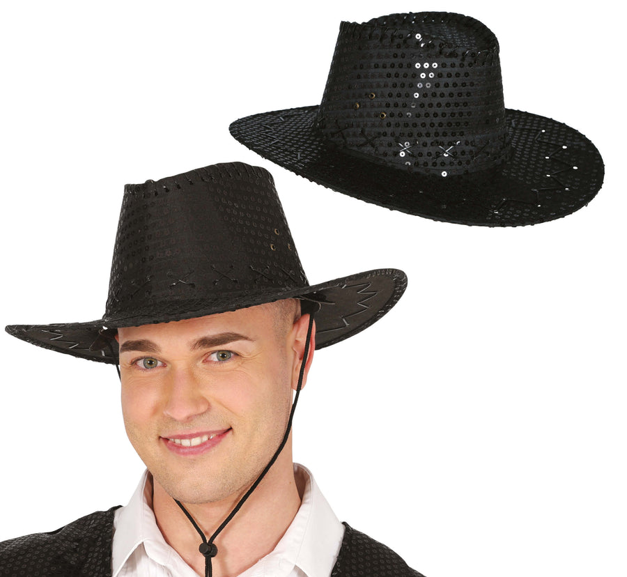Cowboyhut für Erwachsene mit Pailletten