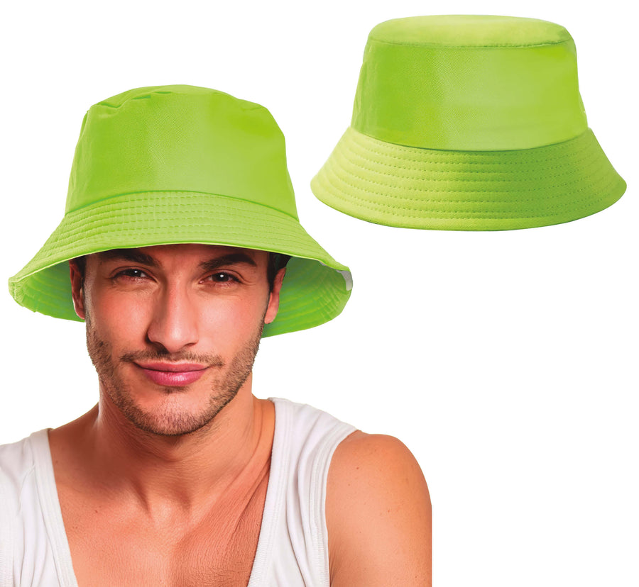 Fischerhut für Erwachsene neongrün Bucket Hat