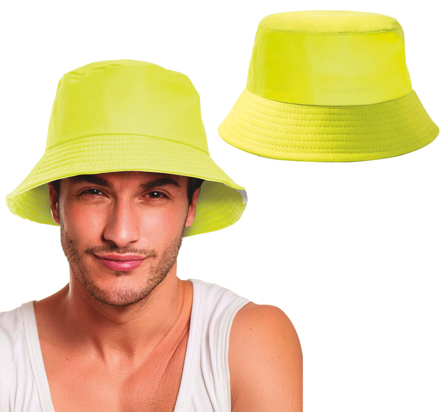 Fischerhut für Erwachsene neongelb Bucket Hat
