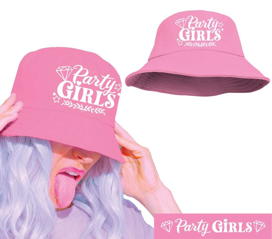 Fischerhut für Damen Party Girls rosa