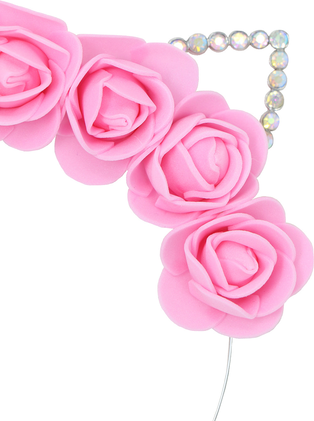 GP23047 – Katzenohren Blumen Haarreif Karneval – Farbe: Silber