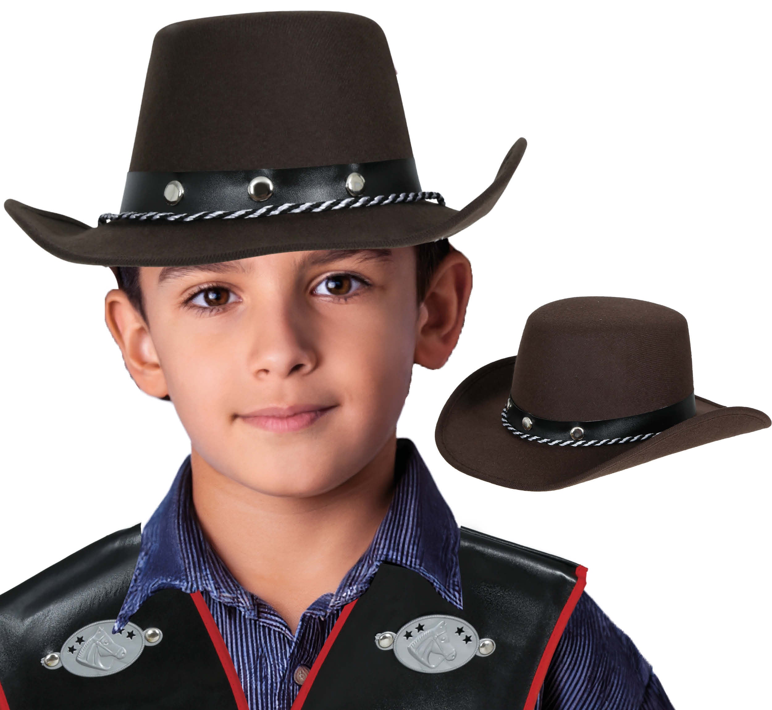 GP23057 – Cowboy Abenteuerhut Braun Kinder – Farbe: Braun