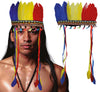 GP23070 – Indischer Federschmuck Bunte Stirnband – Farbe: Mehrfarbig