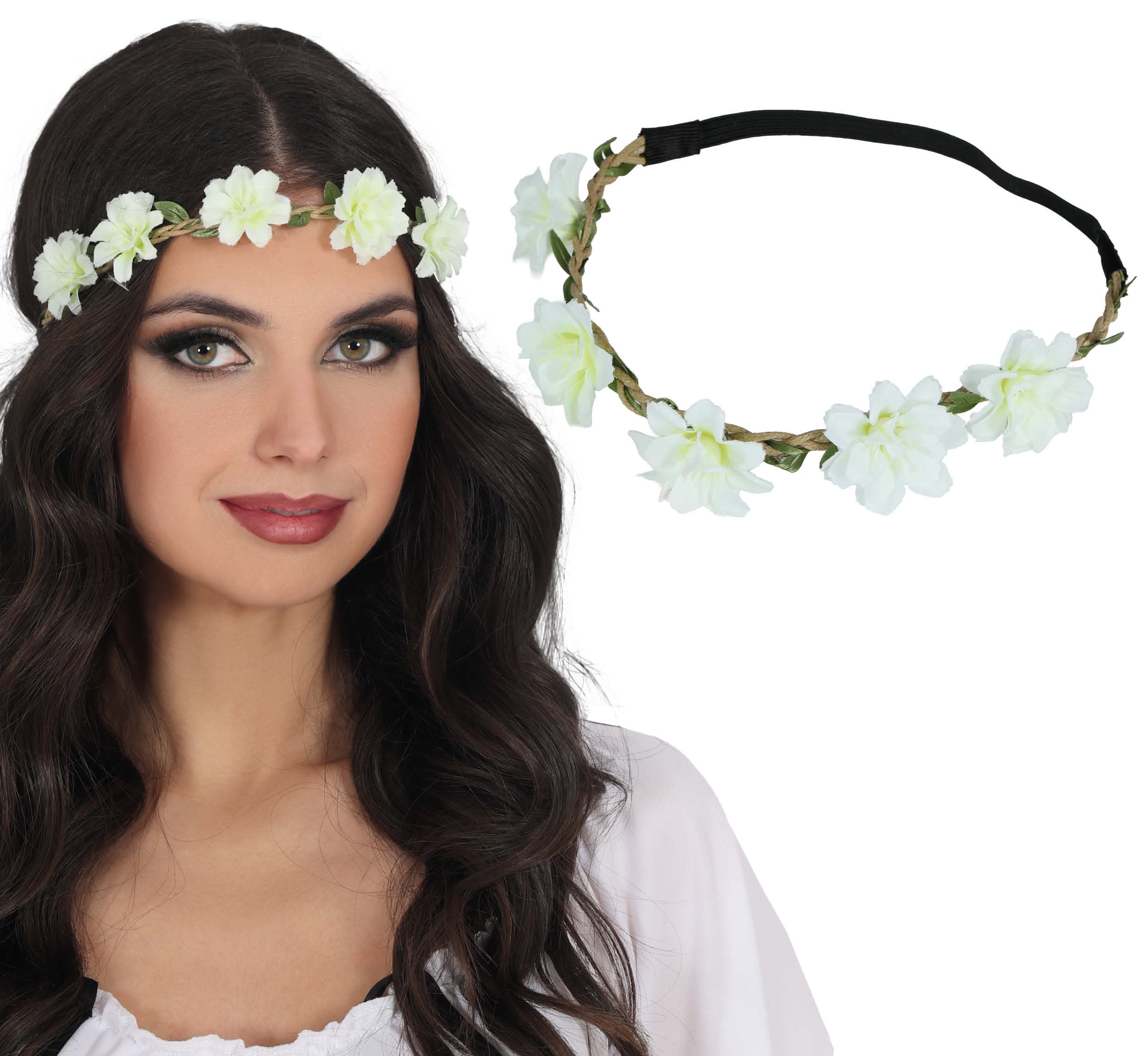 GP23074 – Prinzessin Blumenkranz Mittelalter – Farbe: Weiß